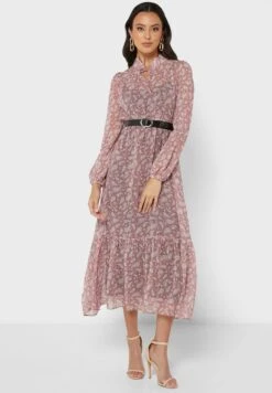Floral Printed Belted Dress 7 Floral Printed Belted Dress -Silk Bloom Dresses Store 4 zoom desktop 765