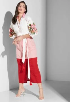 Color Block Belted Dress -Silk Bloom Dresses Store 4 zoom desktop 767