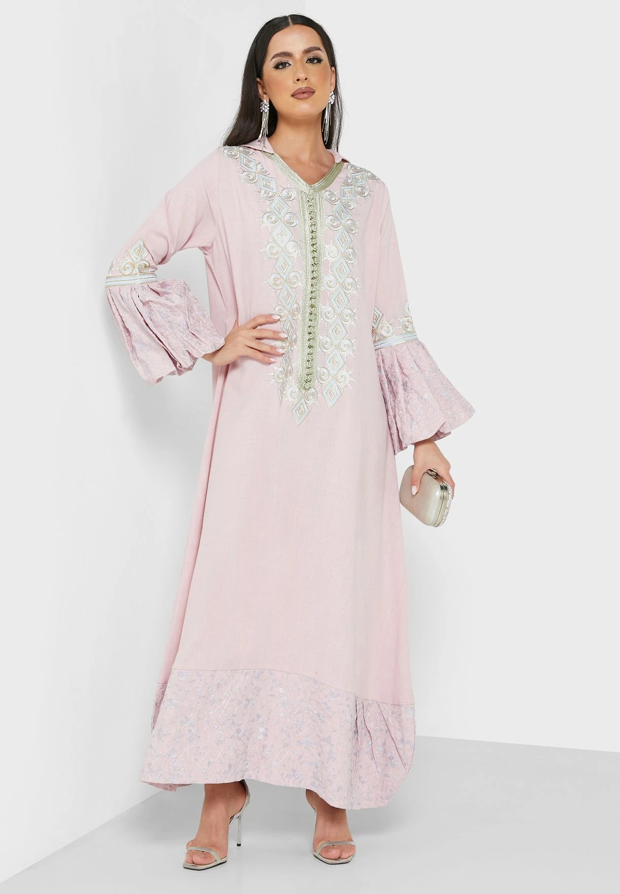 Flared Sleeve Printed Dress 4 Flared Sleeve Printed Dress - Image 4