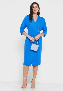 Belted Surplice Neck Dress 7 Belted Surplice Neck Dress -Silk Bloom Dresses Store 4 zoom desktop 775