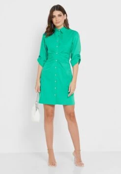 Cuff Detail Button Down Dress -Silk Bloom Dresses Store 4 zoom desktop 789