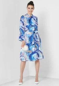 Printed Tiered Tie Detail Dress -Silk Bloom Dresses Store 4 zoom desktop 79