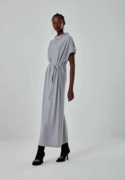 Button Detail Sleeve Ribbed Dress -Silk Bloom Dresses Store 4 zoom desktop 790