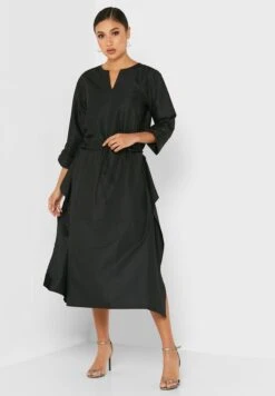 Puff Sleeve Tie Detail Dress -Silk Bloom Dresses Store 4 zoom desktop 796