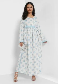 Tie Detail Printed Dress -Silk Bloom Dresses Store 4 zoom desktop 811