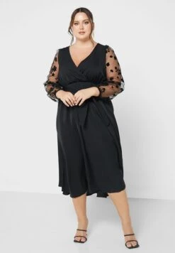 Mesh Sleeve Tie Waist Dress 7 Mesh Sleeve Tie Waist Dress -Silk Bloom Dresses Store 4 zoom desktop 833