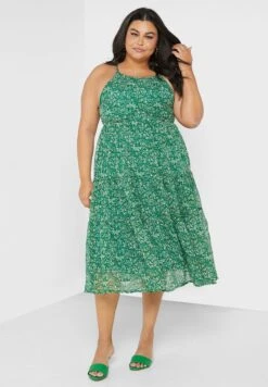 Halter Neck Fit & Flare Printed Dress -Silk Bloom Dresses Store 4 zoom desktop 835