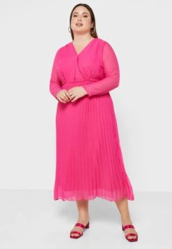 V Neck Pleated Dress -Silk Bloom Dresses Store 4 zoom desktop 837