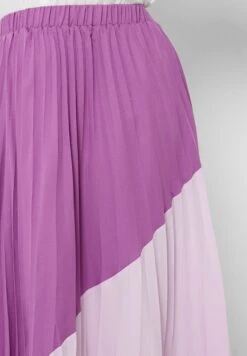 Two Tone Asymmetrical Hem Pleated Skirt -Silk Bloom Dresses Store 4 zoom desktop 840