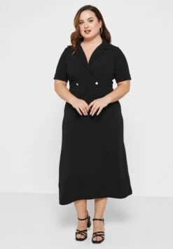 Surplice Neck Button Detail Dress -Silk Bloom Dresses Store 4 zoom desktop 841