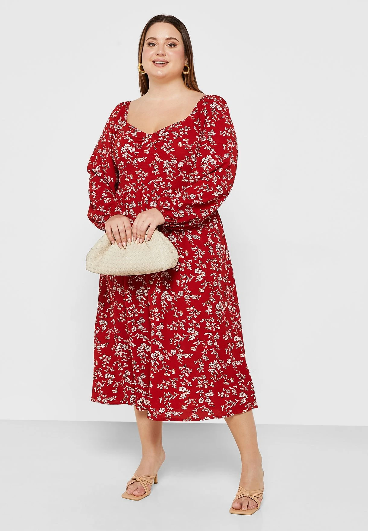 Sweetheart Neck Puff Sleeve Dress 4 Sweetheart Neck Puff Sleeve Dress - Image 4