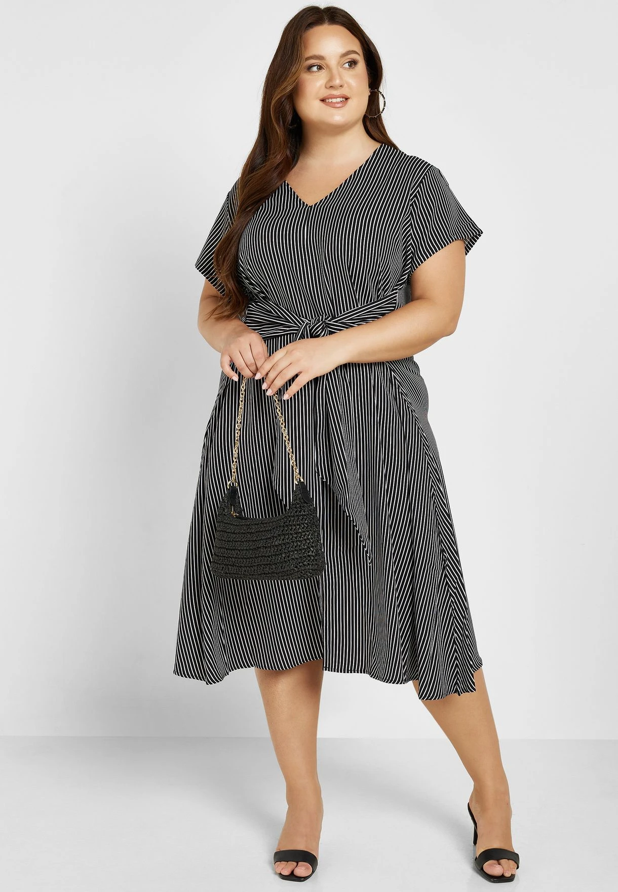 Tie Knot Detail Striped Dress 4 Tie Knot Detail Striped Dress - Image 4