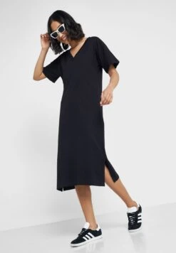 Relaxed V-Neck Midi Dress -Silk Bloom Dresses Store 4 zoom desktop 858