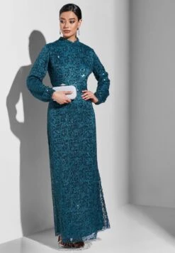 Shimmer Detail Belted Dress -Silk Bloom Dresses Store 4 zoom desktop 866