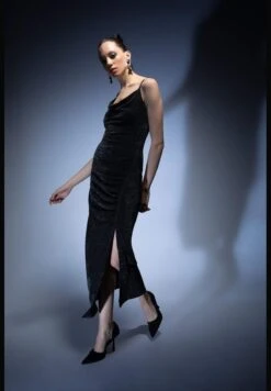 DeFacto Woman Cowl Neck Strappy Short Sleeve Knitted Dress -Silk Bloom Dresses Store 4 zoom desktop 868