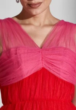 Coloblock Detail Mesh Dress -Silk Bloom Dresses Store 4 zoom desktop 871