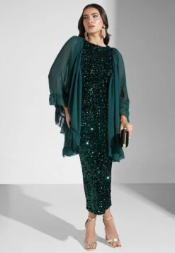 Sequined Mesh Detail Dress -Silk Bloom Dresses Store 4 zoom desktop 883