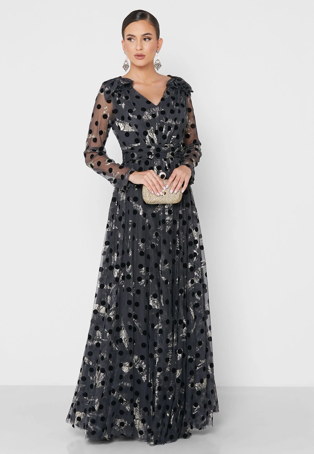 Plisse Mesh Detail Dress 4 Plisse Mesh Detail Dress - Image 4