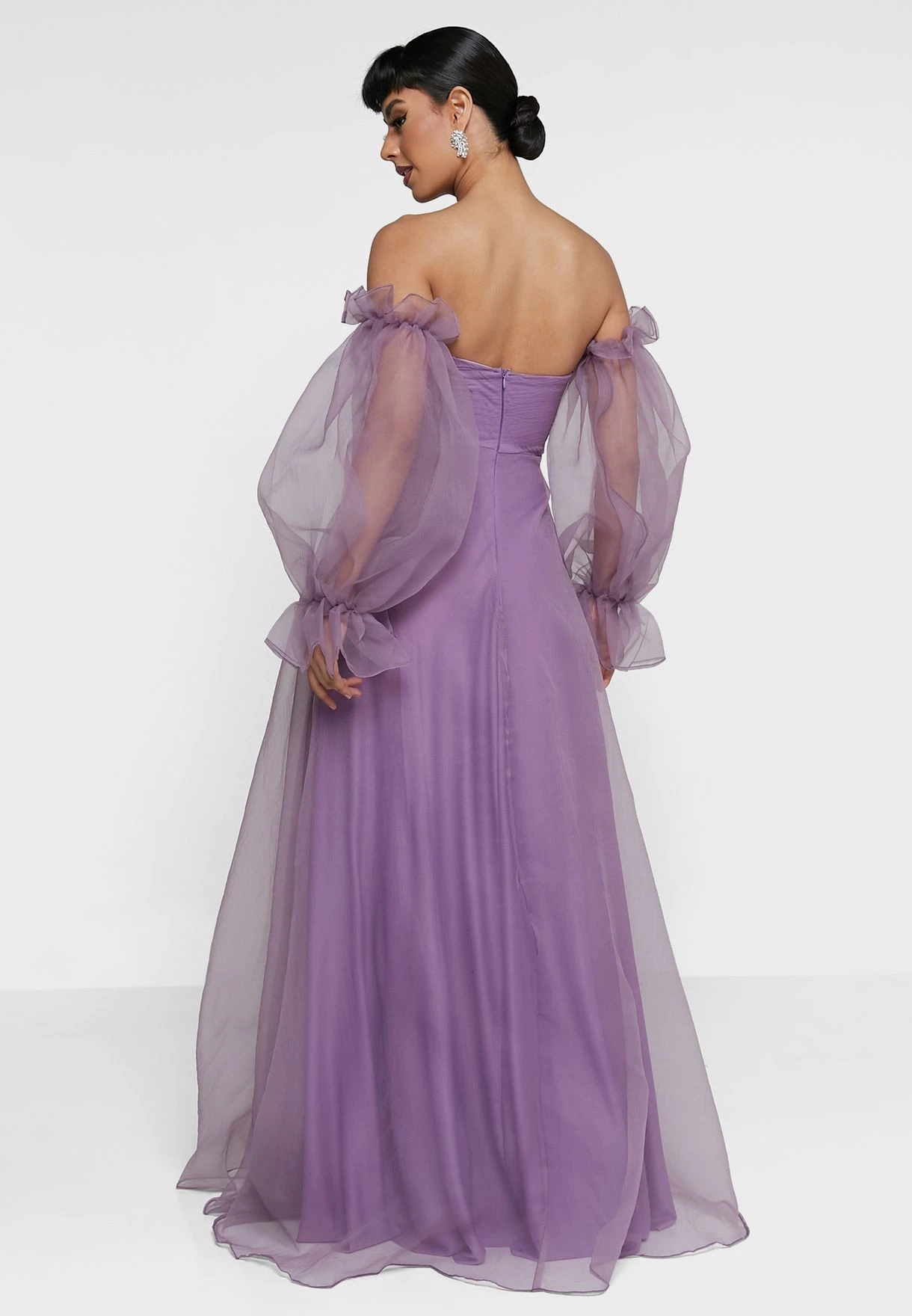 Tulle Off Shoulder Dress 4 Tulle Off Shoulder Dress - Image 4