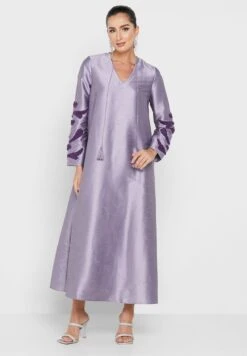 Embroidered Sleeve Drawstring Dress -Silk Bloom Dresses Store 4 zoom desktop 897