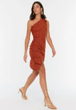 Trendyol Asymmetric One Shoulder Floral Print Dress 9 Trendyol Asymmetric One Shoulder Floral Print Dress -Silk Bloom Dresses Store 4 zoom desktop 90