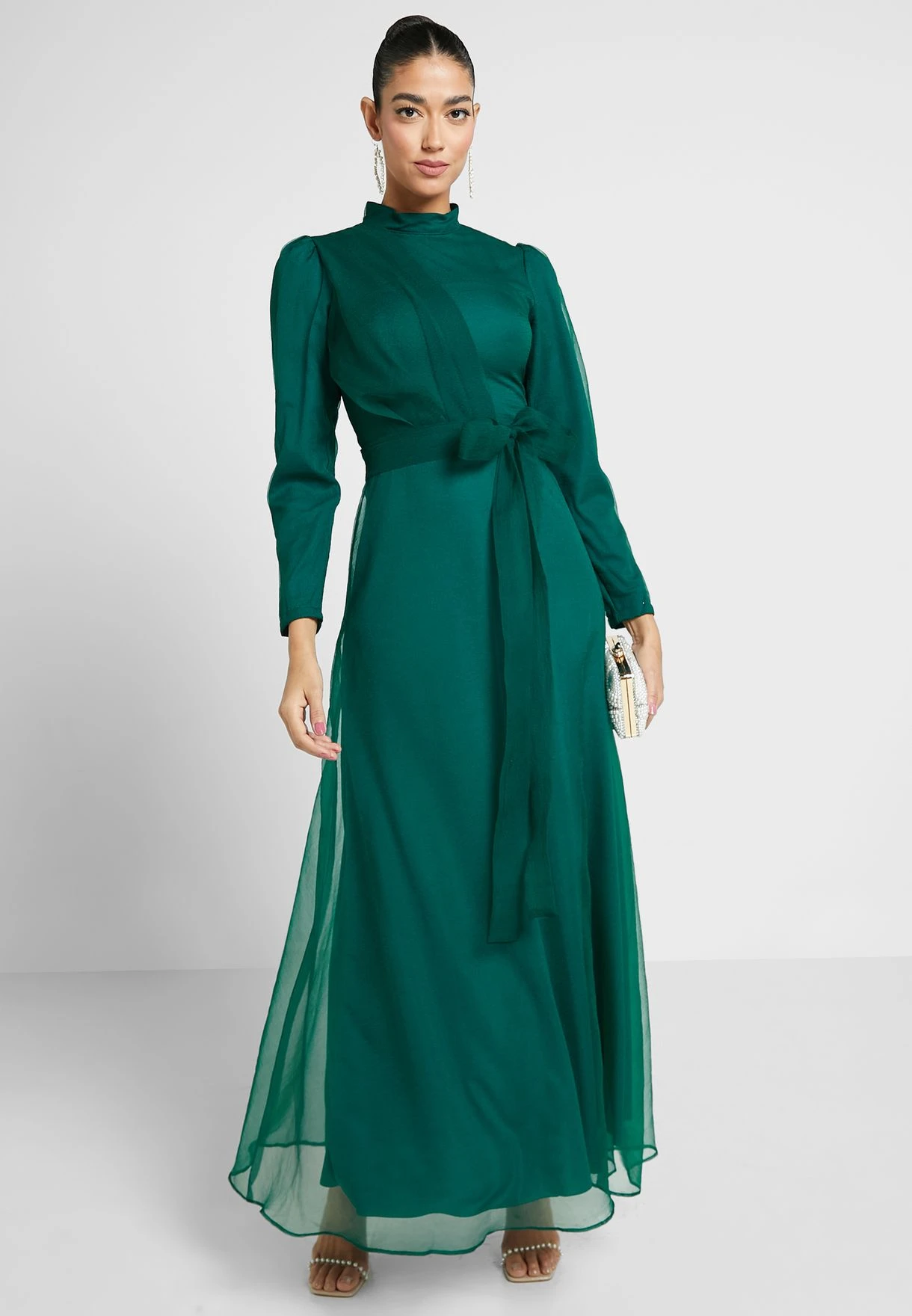 Puff Sleeve Belted Dress 4 Puff Sleeve Belted Dress - Image 4