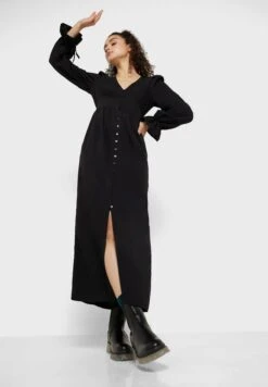 Monki Button Detail Puff Sleeve Dress 7 Monki Button Detail Puff Sleeve Dress -Silk Bloom Dresses Store 4 zoom desktop 907