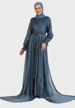 Surplice Neck Shirred Sleeve Belted Dress 7 Surplice Neck Shirred Sleeve Belted Dress -Silk Bloom Dresses Store 4 zoom desktop 911