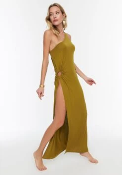 Trendyol One Shoulder Side Split Dress -Silk Bloom Dresses Store 4 zoom desktop 918