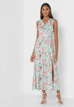 ELLA Printed Slit Dress -Silk Bloom Dresses Store 4 zoom desktop 926