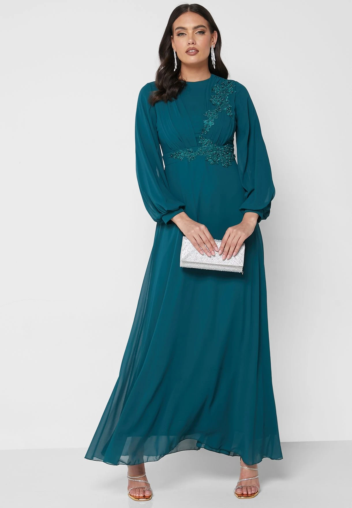 Embroidered Detail Puff Dress 4 Embroidered Detail Puff Dress - Image 4