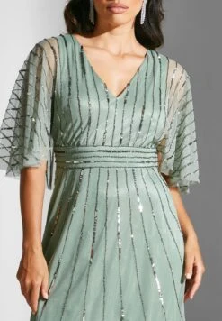 Cape Detail Embellished Dress -Silk Bloom Dresses Store 4 zoom desktop 940