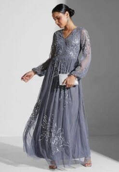 Puff Sleeve Embroidered Dress -Silk Bloom Dresses Store 4 zoom desktop 947