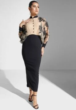 Balloon Sleeve Button Detail Dress 7 Balloon Sleeve Button Detail Dress -Silk Bloom Dresses Store 4 zoom desktop 948