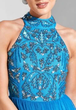 Halter Neck Embellished Bodice Dress -Silk Bloom Dresses Store 4 zoom desktop 954