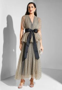 Belted Tiered Mesh Dress -Silk Bloom Dresses Store 4 zoom desktop 955