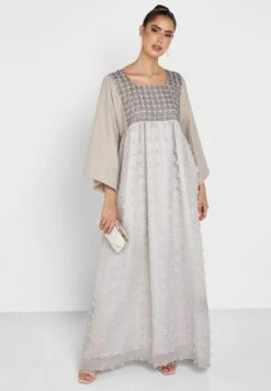 Square Neck Flared Sleeve Dress -Silk Bloom Dresses Store 4 zoom desktop 958