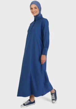 Polo Neck Button Detail Dress -Silk Bloom Dresses Store 4 zoom desktop 963