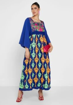 Flared Sleeve Embroidered Detail Dress -Silk Bloom Dresses Store 4 zoom desktop 968