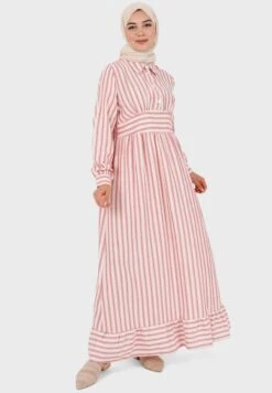 Striped Button Detail Dress -Silk Bloom Dresses Store 4 zoom desktop 971