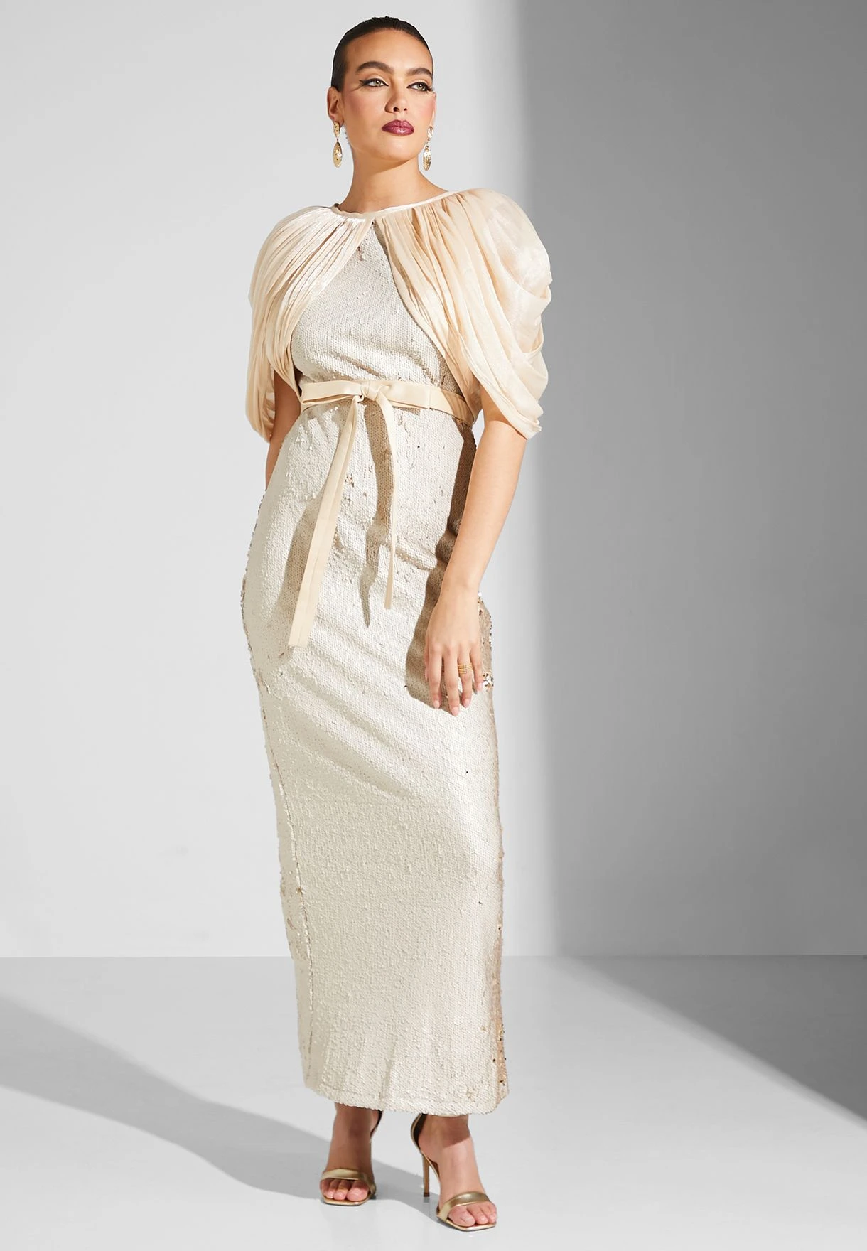 Split Sleeve Belted Dress 4 Split Sleeve Belted Dress - Image 4