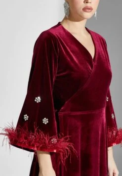 Fringe Sleeve Embellished Dress 8 Fringe Sleeve Embellished Dress -Silk Bloom Dresses Store 4 zoom desktop 984