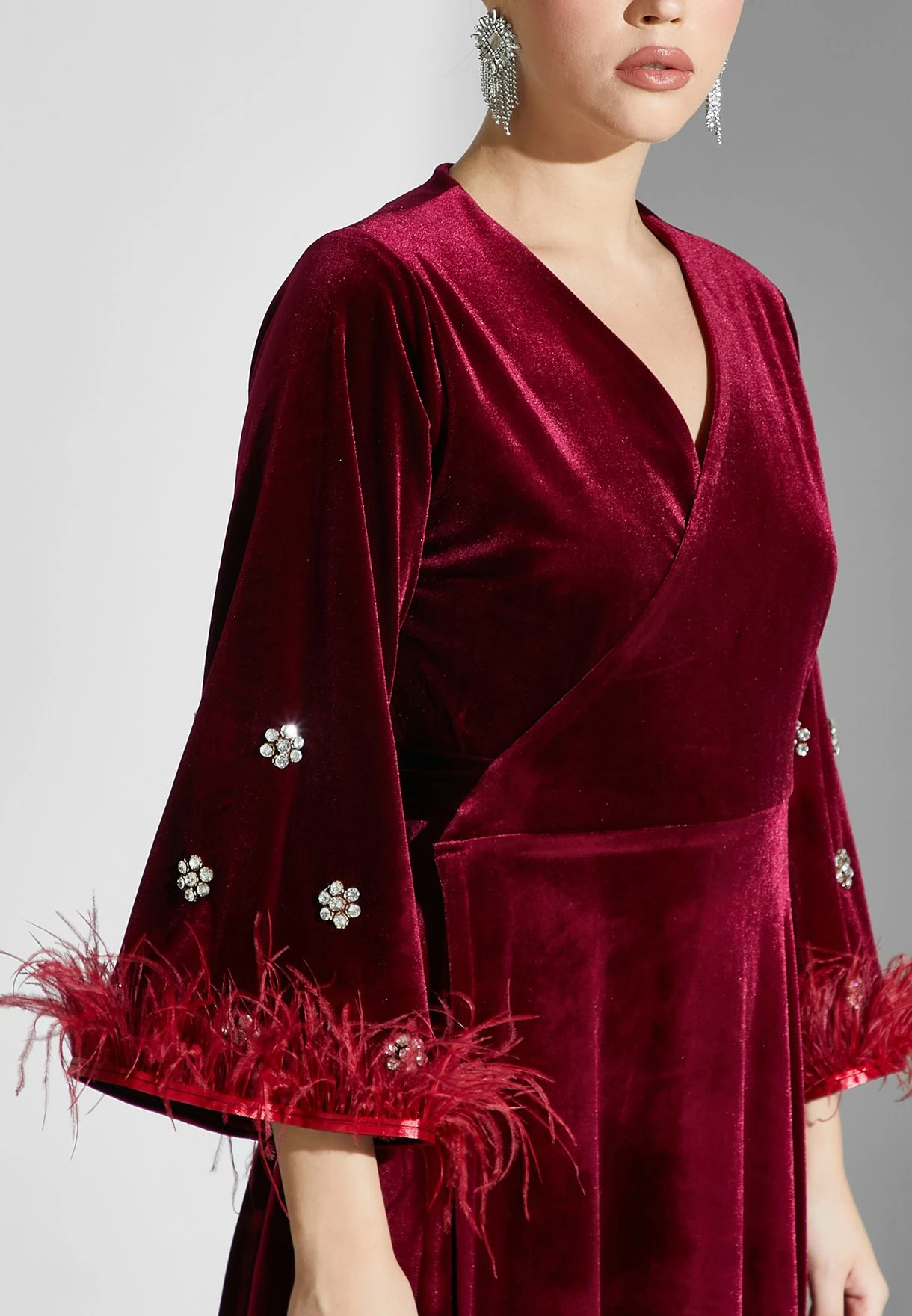 Fringe Sleeve Embellished Dress 4 Fringe Sleeve Embellished Dress - Image 4