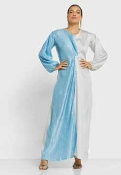 Twist Front Balloon Sleeve Contrast Detail Dress 7 Twist Front Balloon Sleeve Contrast Detail Dress -Silk Bloom Dresses Store 4 zoom desktop 987