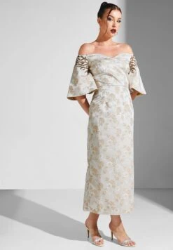 Bardot Sweetheart Neck Flute Sleeve Dress -Silk Bloom Dresses Store 4 zoom desktop 992