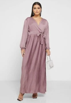 Surplice Neck Plisse Puff Sleeve Dress -Silk Bloom Dresses Store 4 zoom desktop 993