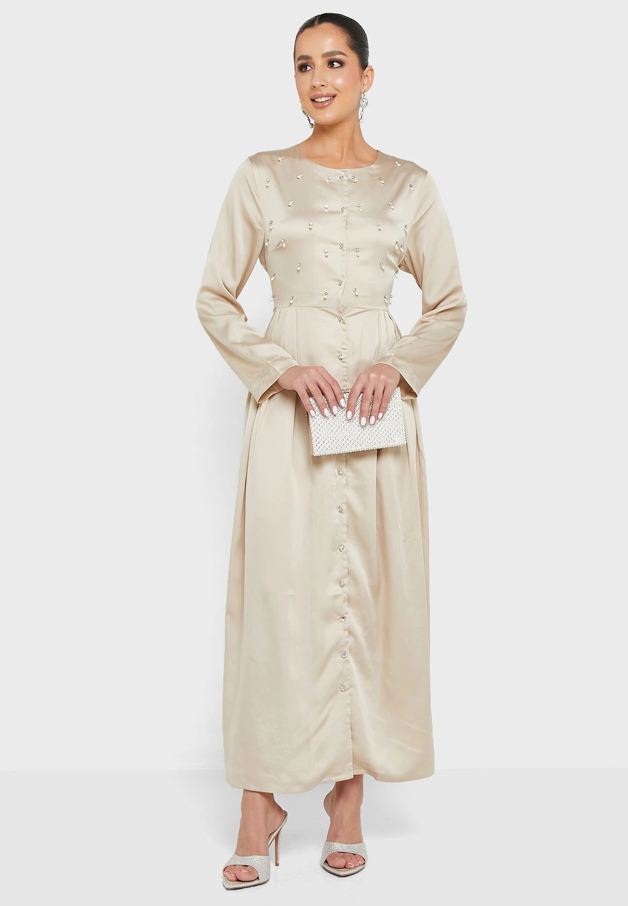 Embellished Tiered Belted Dress 4 Embellished Tiered Belted Dress - Image 4