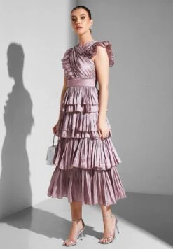 Ruffle Twist Front Dress -Silk Bloom Dresses Store 4 zoom desktop 998