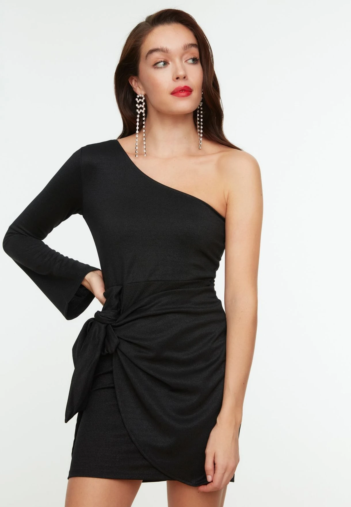 Trendyol One Shoulder Knot Detail Dress 5 Trendyol One Shoulder Knot Detail Dress - Image 5