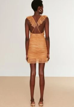 Trendyol Open Back Strappy Tulle Detail Pleated Dress 9 Trendyol Open Back Strappy Tulle Detail Pleated Dress -Silk Bloom Dresses Store 5 zoom desktop 131